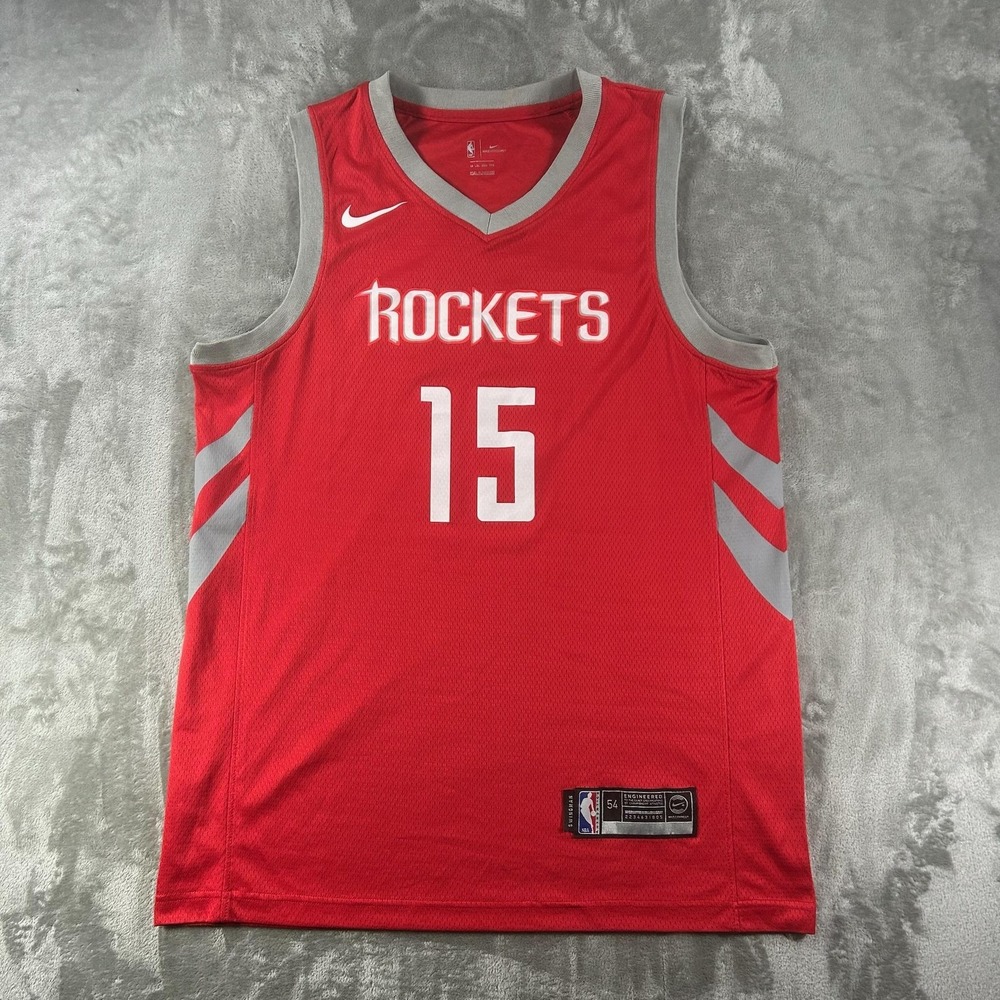 Houston Rockets Jersey Mens 2XL Red NBA Basketball Clint Capela 15 Swingman Nike